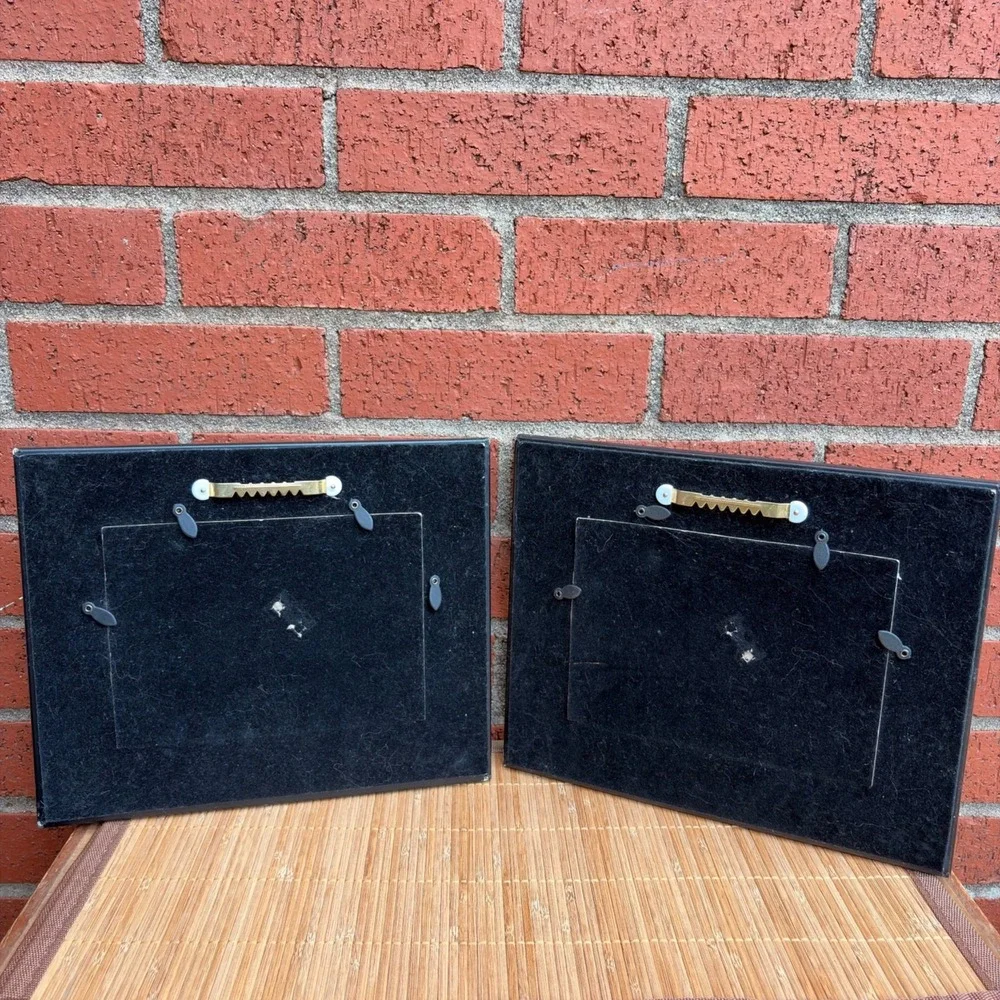 Black Ornate Vintage Picture Frames Set Of 2 For 5x7 Photos Decorative Scolls